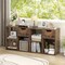 2-Tier Wooden Small Bookcase with Drawer and Storage Cubes for Bedroom or Living Room
